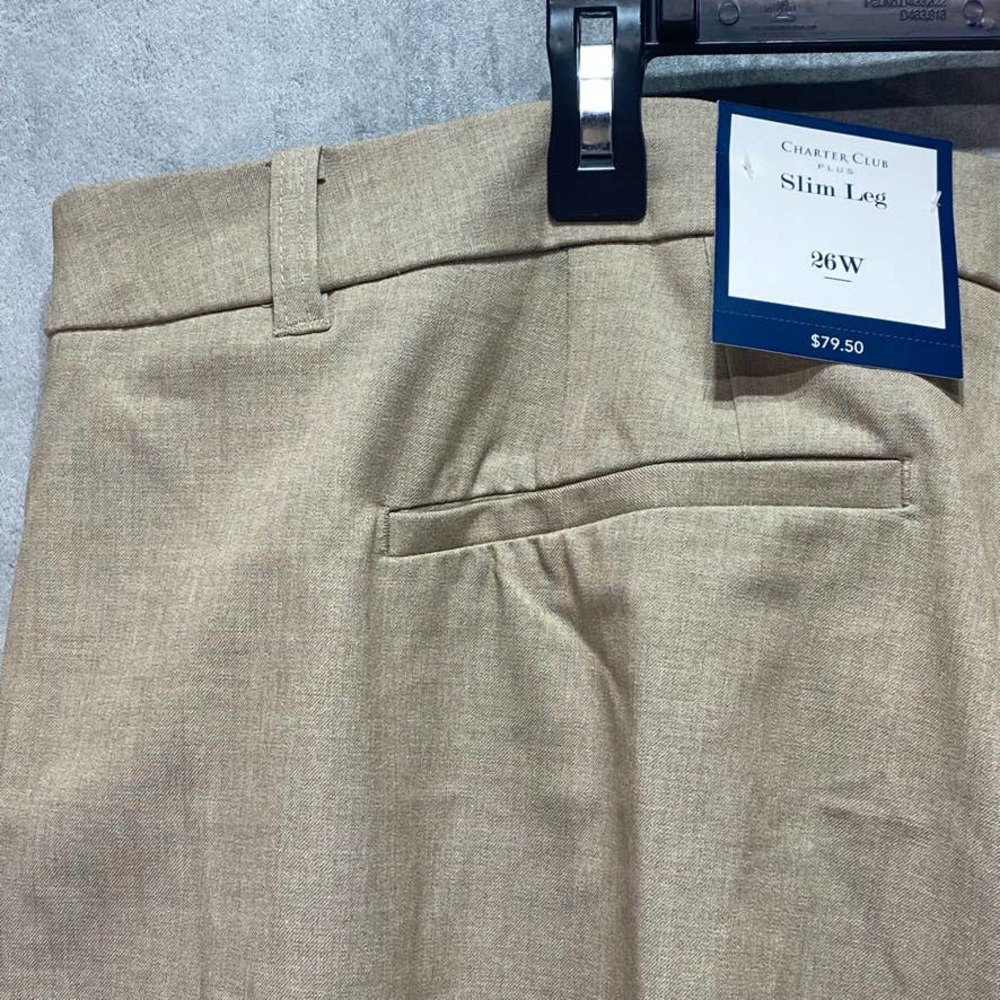 Charter Club Plus Size Beige Slim Leg Ankle - Picture 5 of 13